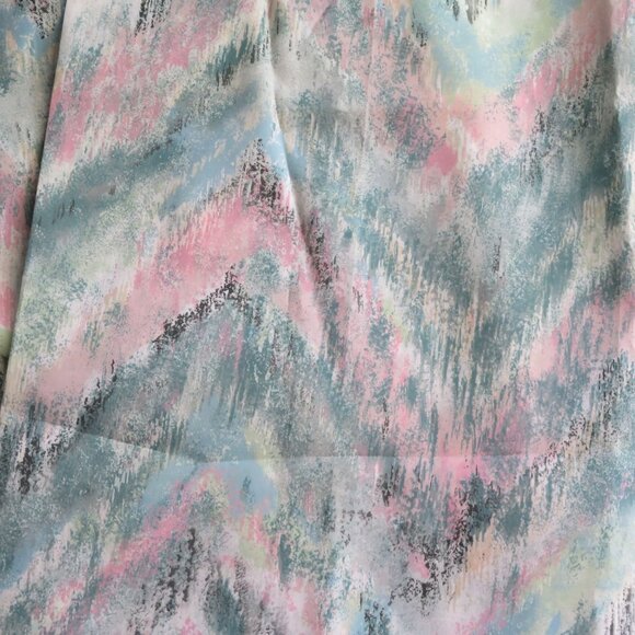 Vintage Pastel Abstract Fabric Shower Curtain 70s/80s Chevron Design Polyester - Picture 6 of 8